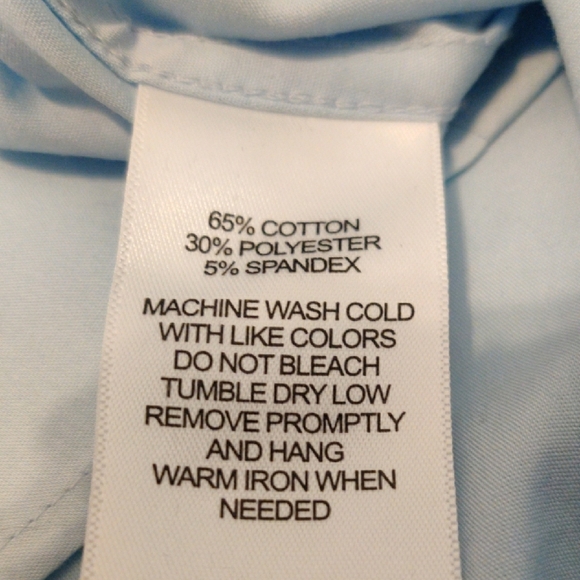 Foxcroft Blue Sleeveless Button Down Shirt - Picture 7 of 10